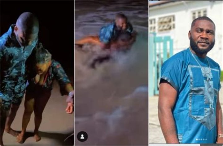 Actor Jide Awobona Rescues Female Colleague,  Rachael Adelaja From Drowning On Set