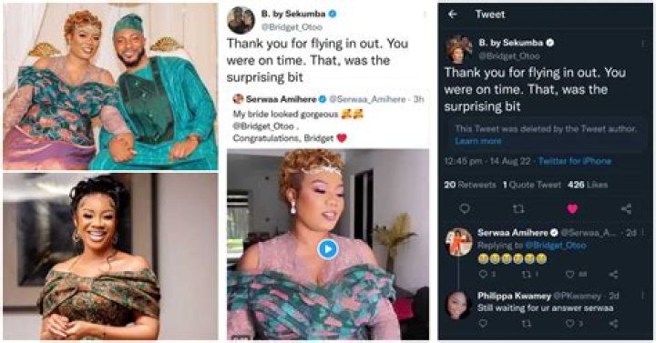 Bridget Otoo Tackles Serwaa Amihere For Embarrassing Her On Her Wedding Day [Video]