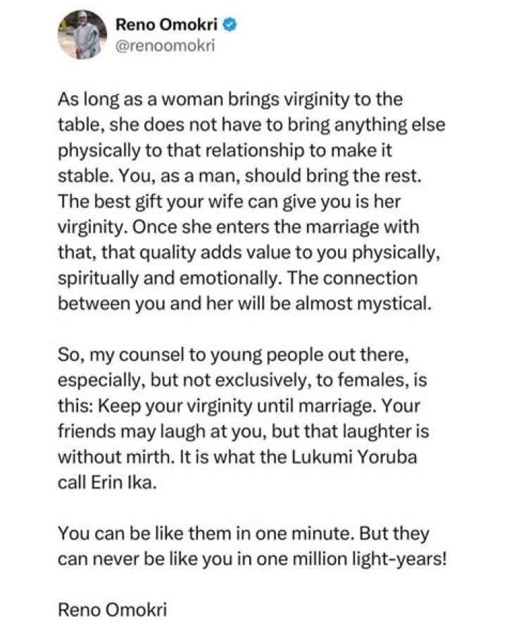 Have You Seen How Beautiful My Wife Is? – Reno Omokri Asks A Lady Trying To Shoot Her Shots At Him