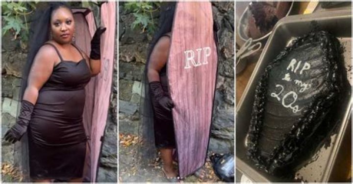 Lady Holds A Funeral-Themed Party As She Turns 30, Arrives At Party In Casket (Video)
