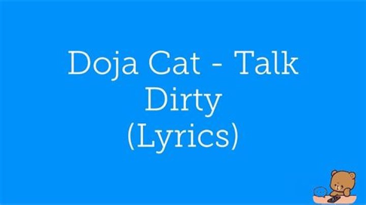 LYRICS: Doja Cat – Talk Dirty