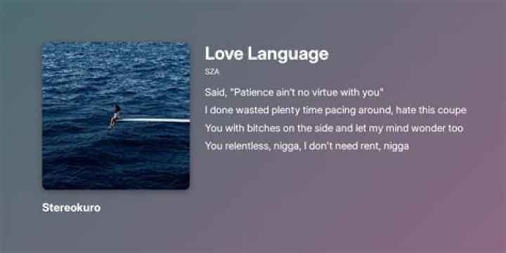 LYRICS: SZA – Love Language