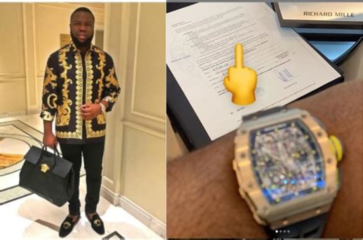 PHOTO: Hushpuppi Flaunts His N90m ($250k) Richard Mille Wristwatch
