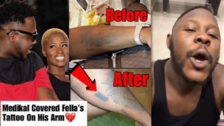 PHOTOS: Singer, Petrah Tattoos Medikal’s Name On Her Chest- Fella Makafui Better Not Complain