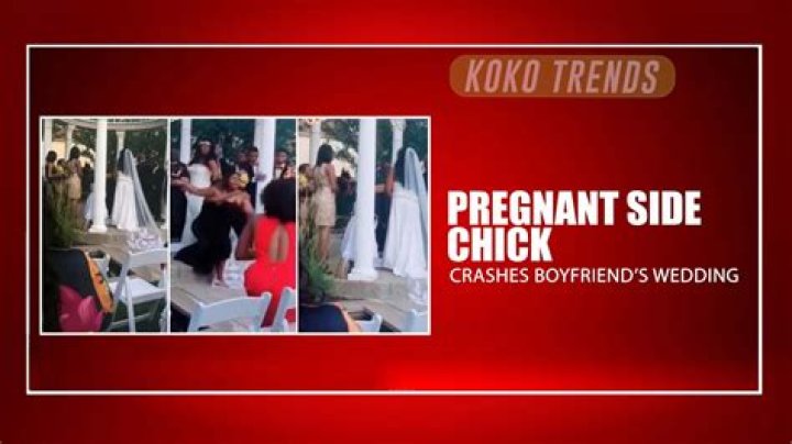 Pregnant Side Chick Interrupts Boyfriend’s Wedding (VIDEO)