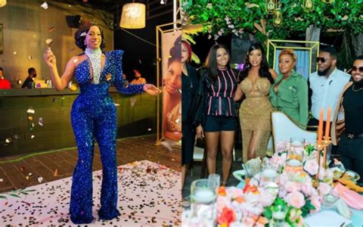 SEE The Gigantic Cake Chika Ike Used For Her Lavish 35th Birthday Party – VIDEO
