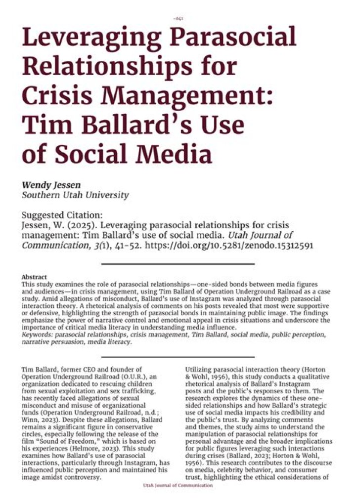 Tim Ballard Social Media