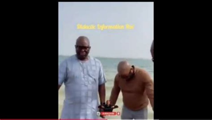 VIDEO Of Former Governor Fayose And Family Members Praying At The Beach